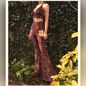 Boogie Child Stretch Velvet Flare Pants